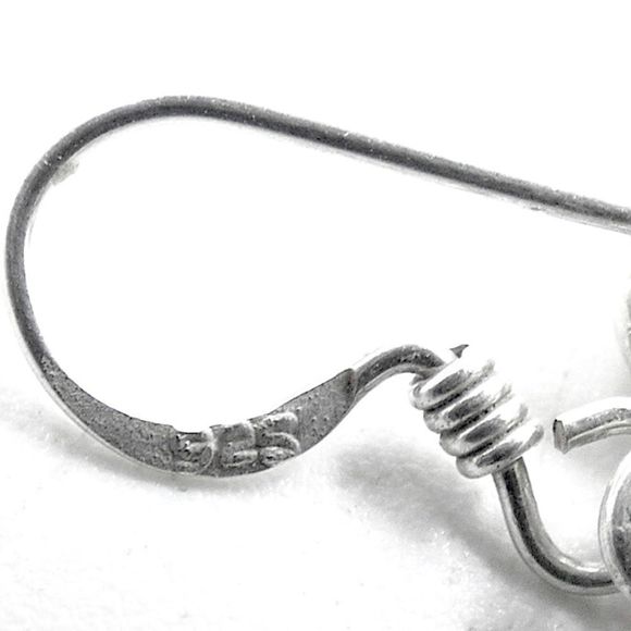 Vintage Sterling Silver Pearl Drop Dangle Cluster Earrings - Picture 3 of 4